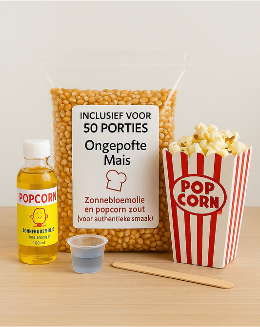 Popcornpakket – Voor ±50 porties